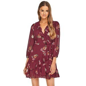 BNWT Astr the Label Floral Wrap Dress